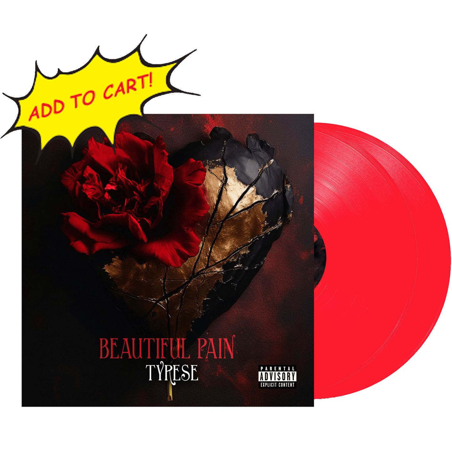 Beautiful Pain Neon Coral Vinyl Double Vinyl LP