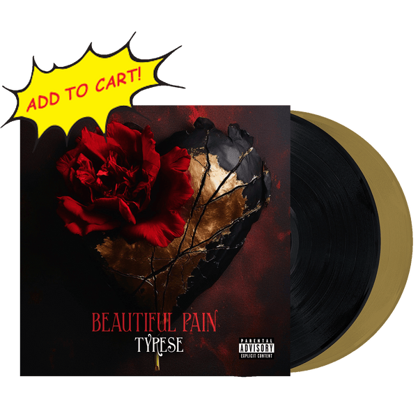 新品直筆サインレコードLP TYRESE タイリースBEAUTIFUL PAIN BeautifulPain2LP-Black-