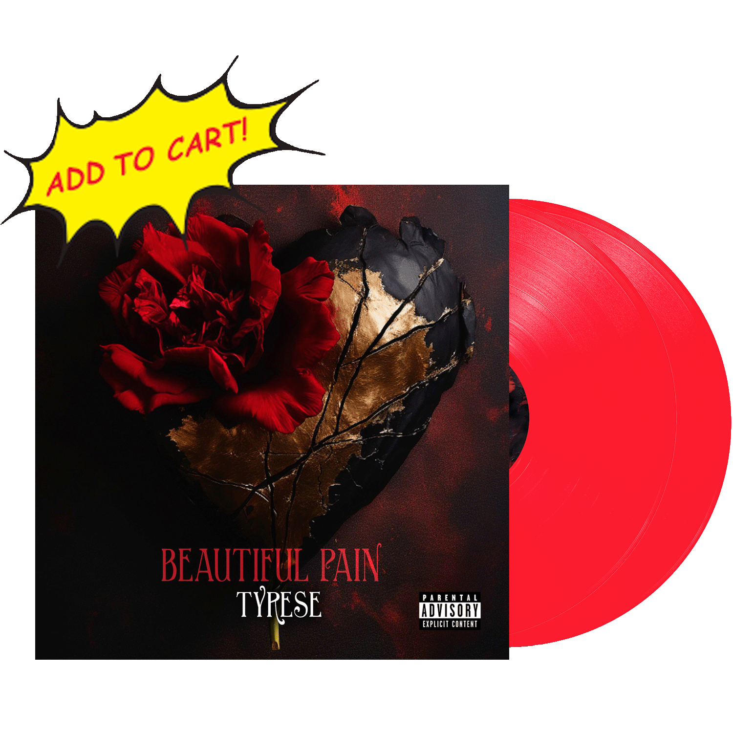 新品直筆サインレコードLP TYRESE タイリースBEAUTIFUL PAIN Beautiful Pain Neon Coral Vinyl Double Vinyl LP – Tyrese.TV